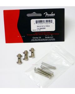 Genuine Fender American Vintage Telecaster Threaded Bridge Saddles - Nickel