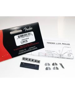 Genuine Fender LSR Roller Chrome Guitar Neck String Nut with Mounting Hardware