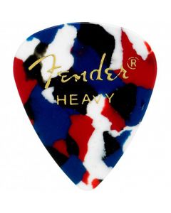 Fender 351 Classic Celluloid Guitar Picks - CONFETTI, HEAVY - 144-Pack (1 Gross)