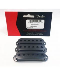 Genuine Fender BLACK Strat/Stratocaster Pickup Covers - Set of 3