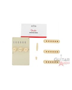 Genuine Fender Stratocaster Accessory Kit Back Plate, Knobs, Covers - Aged White