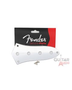 Genuine Fender Chrome 4-Hole Jazz/J-Bass Control Plate Cover w/ Mounting Screws