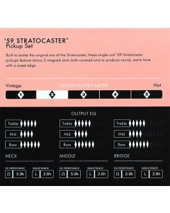 Genuine Fender Pure Vintage '59 StratocasterGuitar Pickups Set - AGED WHITE