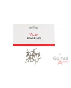 Genuine Fender CHROME Guitar Pickguard Mounting Screws - Package of 24