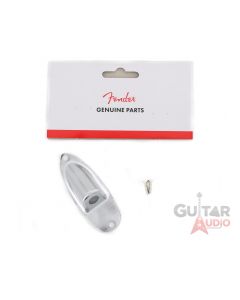 Genuine Fender CHROME Stratocaster/Strat Guitar Input Output Jack Plate Cover