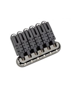 Schaller Germany Hannes 6-String Guitar Bridge - RUTHENIUM, 12010600