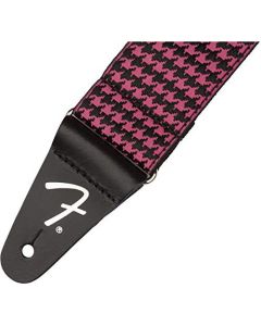 Genuine Fender 2" Houndstooth Jacquard Guitar Strap, Pink