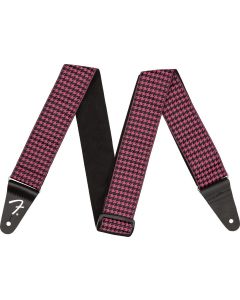 Genuine Fender 2" Houndstooth Jacquard Guitar Strap, Pink