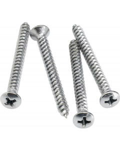 Genuine Fender Guitar CHROME Neck Mounting Screws - Package of 4