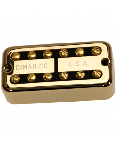 DiMarzio New'Tron Filter'Tron Guitar NECK Pickup - Gold Cover w/ Black Insert