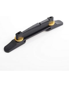 Graph Tech ResoMax Archtop Jazz Bridge - Black, Standard Profile, Gold Screws