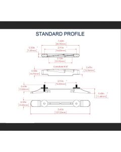 Graph Tech ResoMax Archtop Jazz Bridge - Black, Standard Profile, Nickel Screws