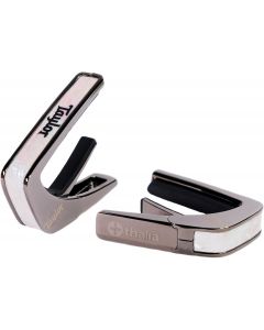 Thalia X Taylor Guitars White Pearl Logo Capo, Black Chrome