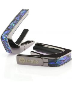 Thalia Shell Collection Guitar Capo - Blue Abalone Inlay, Black Chrome