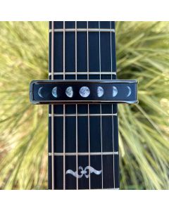 Thalia Deluxe Series Guitar Capo - Moon Phases on Pearl, Black Chrome