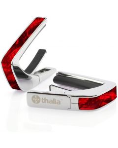 Thalia Shell Collection Guitar Capo - Red Angel Wing Inlay, Chrome