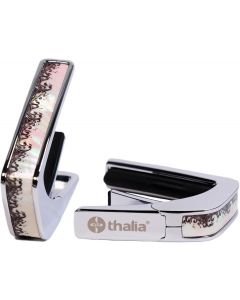 Thalia Deluxe Series Guitar Capo - White Pearl Waves, Chrome