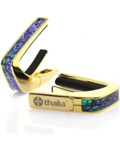 Thalia Shell Collection Guitar Capo - Blue Abalone Inlay, 24k Gold