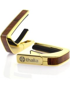 Thalia Wood Collection Guitar Capo - Santos Rosewood Inlay, 24k Gold