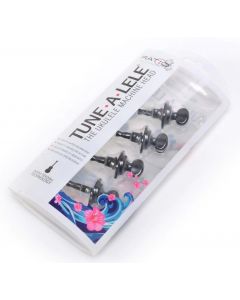 Graph Tech Ratio Tune-a-Lele Ukulele Tuners/Machines Set - BLACK, PRU-4004-BK