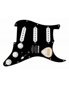 920D Custom Fiesta DG Pickups BLACK/WHITE Loaded Pickguard for Fender Strat