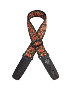 Lock-It Retro Vintage 2" Guitar Strap, Persian Light Red, LIS-065-PR