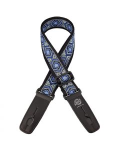 Lock-It Retro Vintage 2" Guitar Strap, Mariner Blue, LIS-069-MR