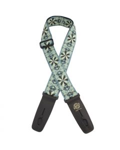 Lock-It Designer Series 2" Guitar Strap - Jacquard Teal Kaleidoscope