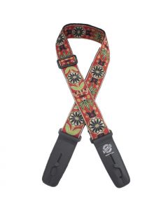 Lock-It Designer Series 2" Guitar Strap - Jacquard Red Floral