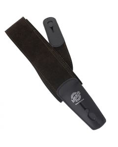 Lock-It Deluxe Series 2.75" Wide Guitar Strap - Chocolate Suede