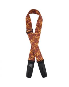 Lock-It Poly Plush Series Guitar Strap, 2" Wide - Gold Swirl