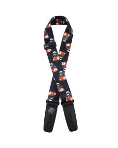 Lock-It Poly Plush Series Guitar Strap, 2" Wide - Cafe Racer