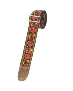 Henry Heller Vintage Reissue Guitar Strap, Jacquard Asian Gold - HJQ2-08