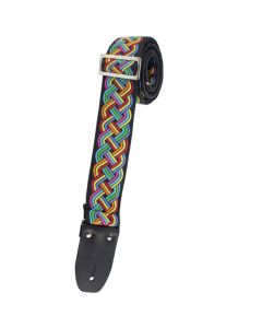 Henry Heller Vintage Reissue Guitar Strap, Jacquard Rainbow - HJQ2-23