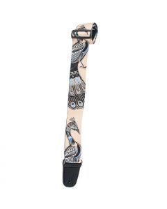 Henry Heller Artist Sublimination Series Guitar Strap, Peacock, HSUB2-43