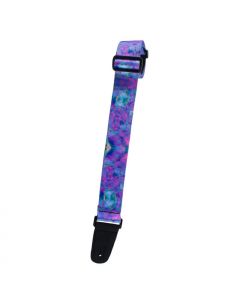 Henry Heller Artist Sublimination Series Guitar Strap, Purple Tie-Dye, HSUB2-67