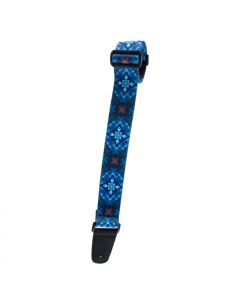 Henry Heller Artist Sublimination Series Guitar Strap, Kaleidoscope Blue