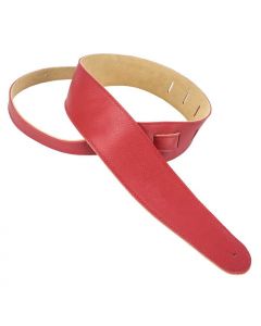 Henry Heller Leather Series, 2.5" Wide Leather Guitar Strap, Capri Red