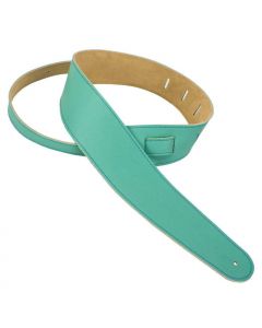 Henry Heller Leather Series, 2.5" Wide Leather Guitar Strap, Capri Seafoam Green