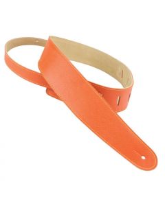 Henry Heller Leather Series, 2.5" Wide Leather Guitar Strap, Capri Orange