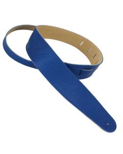 Henry Heller Leather Series, 2.5" Wide Leather Guitar Strap, Capri Bright Blue