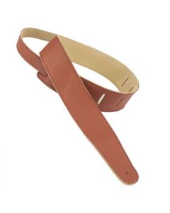 Henry Heller Leather Series, 2.5" Wide Leather Guitar Strap, Capri Brown