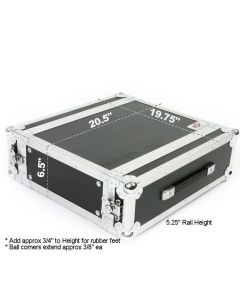 OSP 3-Space ATA 3U Shallow Effects Rack Road Tour Flight Case - RC3U-14