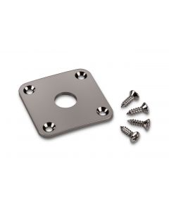 Schaller Curved Input Jack Plate for Gibson Les Paul Guitar - RUTHENIUM