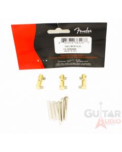 (Set of 3) Genuine Fender Compensated Brass Saddles Vintage Telecaster/Tele