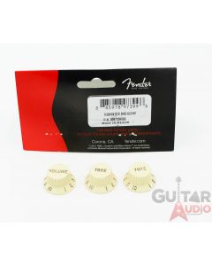 Genuine Fender ROAD WORN Strat/Stratocaster Knobs Aged White - 099-7209-000