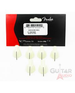 Genuine Fender Chicken Head Pointed Amplifier/Amp Control Knobs, Set of 6, CREAM