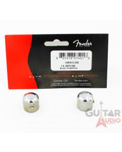 Genuine Fender Road Worn/Relic Aged Telecaster/Tele Chrome Metal Dome Knobs (2)