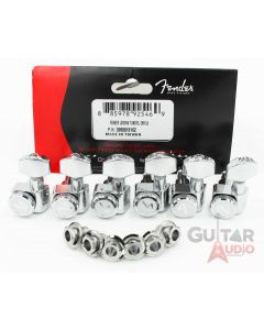 Genuine Fender LEFT-HANDED/LEFTY/REVERSE Locking Strat/Tele Tuners - CHROME