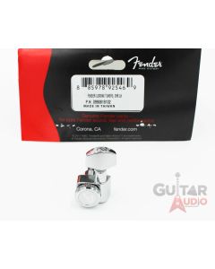 Genuine Fender LEFT-HANDED/LEFTY/REVERSE Locking Strat/Tele Tuners - CHROME